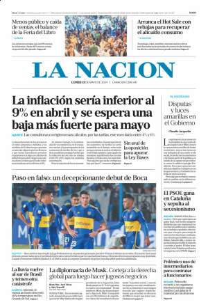 Tapa Diario La Nación de Hoy