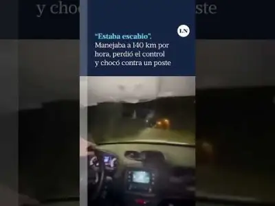 "Estaba escabio": manejaba a 140km/h, perdió el control y chocó contra un poste