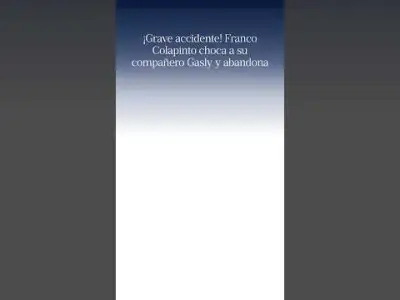 Colapinto choca a Gasly y abandona el GP de Mónaco