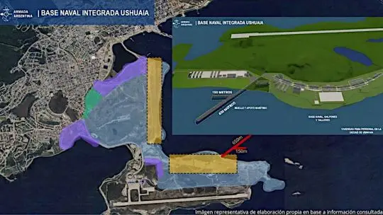 La Base Naval Integrada de Ushuaia: el proyecto que Defensa impulsa desde hace décadas y que Milei busca reactivar