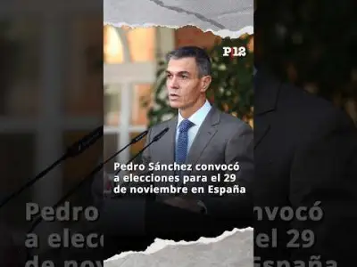 💬 Pedro Sánchez convocó a elecciones para el 29 de noviembre en España