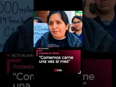 "Comemos carne un vez al mes"