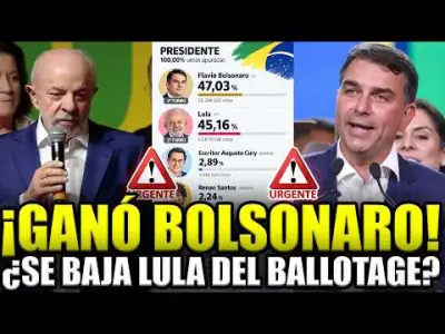 🚨¡GANÓ FLAVIO BOLSONARO EN BRASIL! ¿LULA SE BAJA DEL BALLOTAGE? LOS NÚMEROS CLAVE DE LA ELECCIÓN