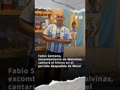 👏🏻 Fabio Santana, excombatiente de Malvinas, cantará el himno en el partido despedida de Messi