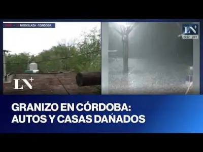 Fuerte tormenta de granizo en Córdoba: autos y casas sufrieron daños materiales