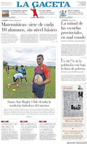 Tapa diario La Gaceta